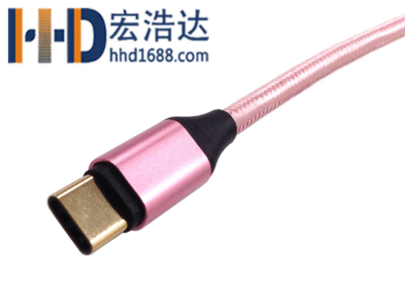 宏浩達(dá)數(shù)據(jù)線廠家鍍金樂視數(shù)據(jù)線，鋁合金編織華為閃充USB type-c快充數(shù)據(jù)線工廠專業(yè)定制