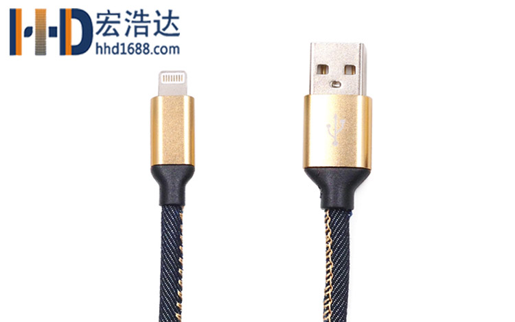 宏浩達(dá)廠家直銷蘋果8手機(jī)數(shù)據(jù)線lightning牛仔布充電數(shù)據(jù)線廠家定制 宏浩達(dá)廠家直銷蘋果8手機(jī)數(shù)據(jù)線lightning牛仔布充電數(shù)據(jù)線廠家定制