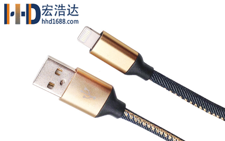 宏浩達(dá)廠家直銷蘋果8手機(jī)數(shù)據(jù)線lightning牛仔布充電數(shù)據(jù)線廠家定制 宏浩達(dá)廠家直銷蘋果8手機(jī)數(shù)據(jù)線lightning牛仔布充電數(shù)據(jù)線廠家定制