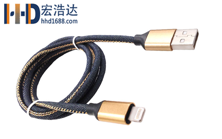 宏浩達(dá)廠家直銷蘋果8手機(jī)數(shù)據(jù)線lightning牛仔布充電數(shù)據(jù)線廠家定制 宏浩達(dá)廠家直銷蘋果8手機(jī)數(shù)據(jù)線lightning牛仔布充電數(shù)據(jù)線廠家定制