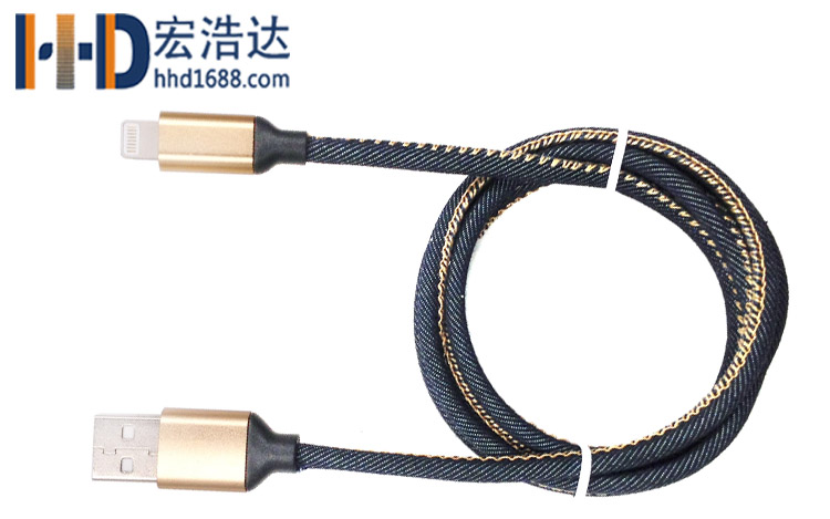 宏浩達(dá)廠家直銷蘋果8手機(jī)數(shù)據(jù)線lightning牛仔布充電數(shù)據(jù)線廠家定制 宏浩達(dá)廠家直銷蘋果8手機(jī)數(shù)據(jù)線lightning牛仔布充電數(shù)據(jù)線廠家定制
