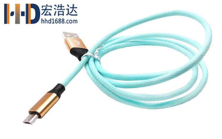 宏浩達(dá)廠家直銷手機數(shù)據(jù)線鋁合金布紋充電安卓數(shù)據(jù)線工廠專業(yè)定制