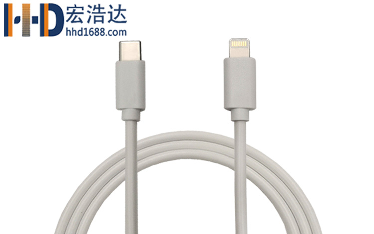 宏浩達數據線工廠lightning to type-c數據線雙面插快充蘋果充電線